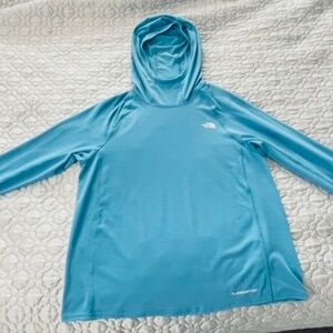 The North Face women’s blue hoodie